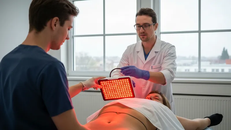 Tratamiento facial de fotobiomodulación con luz LED